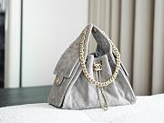 Colestore Chanel 25 Small Handbag Suede Calfskin & Gold-Tone Metal Light Grey 30x26x14cm - 5
