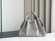 Colestore Chanel 25 Small Handbag Suede Calfskin & Gold-Tone Metal Light Grey 30x26x14cm - 3
