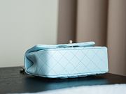 Colestore Chanel Classic Mini Top Handle Bag in Lambskin & Gold-Tone Metal, Light Blue 20x13x9cm - 5