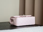 Colestore Chanel Classic Mini Top Handle Bag in Lambskin & Gold-Tone Metal, Light Pink 20x13x9cm - 4