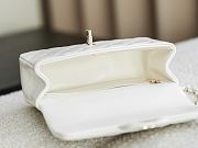Colestore Chanel Classic Mini Top Handle Bag in Lambskin & Gold-Tone Metal, White 20x13x9cm - 2