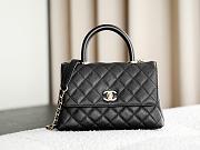 Colestore Chanel Black Quilted Caviar Mini Coco Top Handle Bag 24x14x9cm - 1