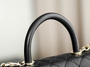 Colestore Chanel Black Quilted Caviar Mini Coco Top Handle Bag 24x14x9cm - 6