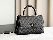 Colestore Chanel Black Quilted Caviar Mini Coco Top Handle Bag 24x14x9cm - 5