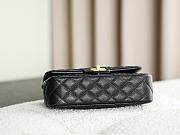 Colestore Chanel Top Handle Flap Bag in Grained Calfskin & Gold-Tone Metal, Black 13.5x22.5x6cm - 6