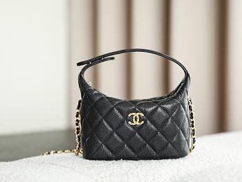 Colestore Chanel Classic Clutch with shoulder strap Calfskin & Gold-Plated Metal Black