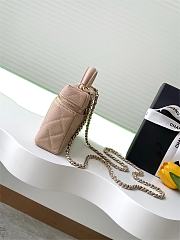 Colestore Chanel Top Handle Vanity With Chain Beige Caviar 19x14x5cm - 6