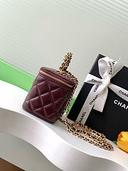 Colestore Chanel Long vanity bag with shoulder strap Lambskin  & gold-plated metal  9.5x17x8cm - 4