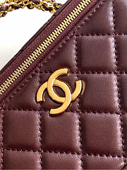 Colestore Chanel Long vanity bag with shoulder strap Lambskin  & gold-plated metal  9.5x17x8cm - 6