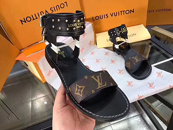 Colestore Louıs Vuitton Gladiator Flat Sandals