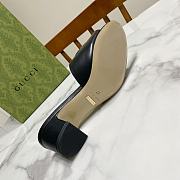 Colestore Gucci Women's Slide Sandal with Interlocking G Black Leather - 3
