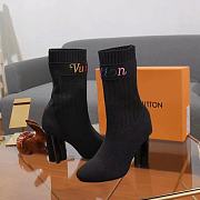 Colestore Louis Vuitton Silhouette Line Knit Ankle Boots 10cm - 5