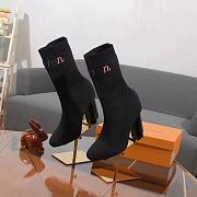 Colestore Louis Vuitton Silhouette Line Knit Ankle Boots 10cm - 4
