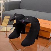 Colestore Louis Vuitton Silhouette Line Knit Ankle Boots 10cm - 3
