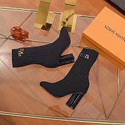 Colestore Louis Vuitton Silhouette Line Knit Ankle Boots 10cm - 2