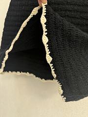 Colestore Chanel Skirt   Silk & Cotton Black & Cream White - 2