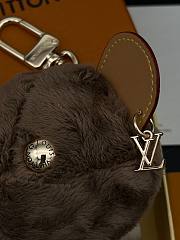 Colestore Louis Vuitton Monogram World Tour Fur Mouse Bag Charm & Key Holder Brown - 5