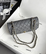 Colestore Chanel Classic Mini Flap Bag In Dark Grey Caviar With Light Gold-Tone Hardware 20cm - 6