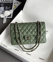 Colestore Chanel Classic Mini Flap Bag In Dark Green Caviar With Light Gold-Tone Hardware 20cm - 1