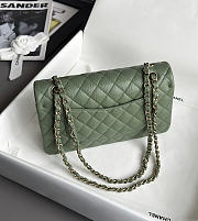 Colestore Chanel Classic Mini Flap Bag In Dark Green Caviar With Light Gold-Tone Hardware 20cm - 4