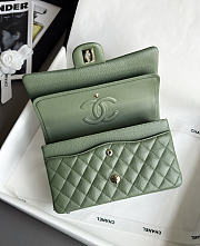 Colestore Chanel Classic Mini Flap Bag In Dark Green Caviar With Light Gold-Tone Hardware 20cm - 2