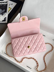 Colestore Chanel Small Coco Handle Flap Bag In Pink Caviar With Gold-Tone Hardware 13.5x22.5x6cm - 5