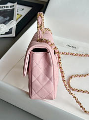Colestore Chanel Small Coco Handle Flap Bag In Pink Caviar With Gold-Tone Hardware 13.5x22.5x6cm - 2