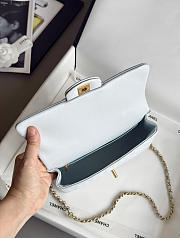 Colestore Chanel Small Coco Handle Flap Bag In Light Blue Caviar With Gold-Tone Hardware 13.5x22.5x6cm - 6
