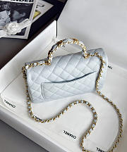 Colestore Chanel Small Coco Handle Flap Bag In Light Blue Caviar With Gold-Tone Hardware 13.5x22.5x6cm - 5