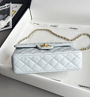Colestore Chanel Small Coco Handle Flap Bag In Light Blue Caviar With Gold-Tone Hardware 13.5x22.5x6cm - 3