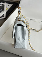 Colestore Chanel Small Coco Handle Flap Bag In Light Blue Caviar With Gold-Tone Hardware 13.5x22.5x6cm - 2