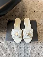 Colestore Chanel Mules Shiny Calfskin  White - 1