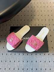 Colestore Chanel Mules Tweed Pink - 2