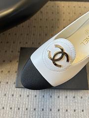 Colestore Chanel Moccasins Calfskin & Grosgrain White & Black  - 4
