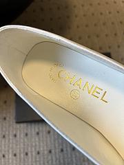 Colestore Chanel Moccasins Calfskin & Grosgrain White & Black  - 6