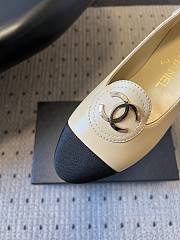 Colestore Chanel Moccasins Calfskin & Grosgrain Beige & Black  - 6