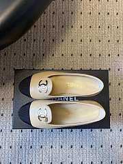 Colestore Chanel Moccasins Calfskin & Grosgrain Beige & Black  - 3