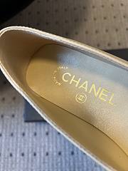 Colestore Chanel Moccasins Calfskin & Grosgrain Beige & Black  - 4