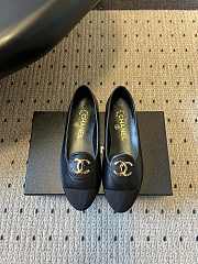 Colestore Chanel Moccasins Calfskin & Grosgrain Black  - 1