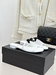 Colestore Chanel Mules Mesh White & Black - 1
