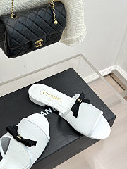Colestore Chanel Mules Mesh White & Black - 6