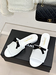 Colestore Chanel Mules Mesh White & Black - 4