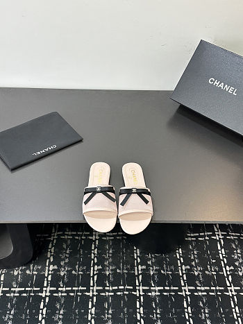 Colestore Chanel Mules Mesh Light Pink & Black