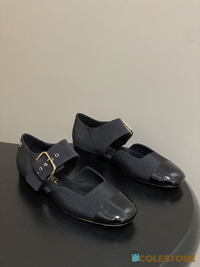 Colestore Chanel Mary Janes   Grosgrain & Patent Calfskin - 1