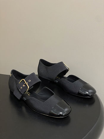 Colestore Chanel Mary Janes   Grosgrain & Patent Calfskin