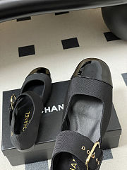 Colestore Chanel Mary Janes   Grosgrain & Patent Calfskin - 6
