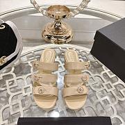 Colestore Chanel Mules   Shiny Calfskin  Beige 40mm - 1