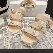 Colestore Chanel Mules   Shiny Calfskin  Beige 40mm - 6