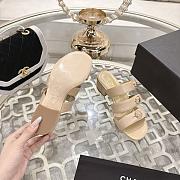Colestore Chanel Mules   Shiny Calfskin  Beige 40mm - 4