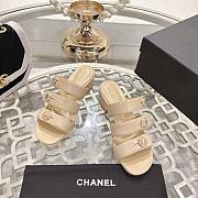 Colestore Chanel Mules   Shiny Calfskin  Beige 40mm - 3